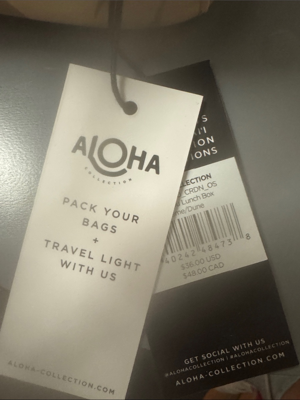 ALOHA Collection Beige Floral Travel Pouch - Picture 3 of 6